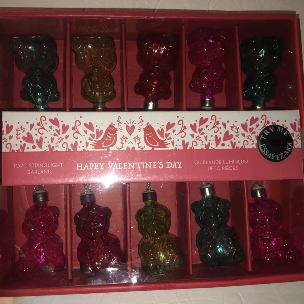 Gummy Bear 10 Pc Multicolor Stringlight Garland (10 ft) Battery Operated (Incl.)